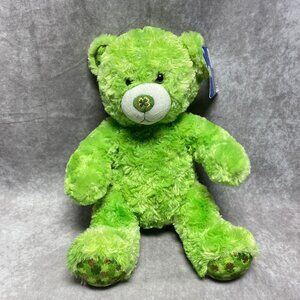 Build A Bear Teddy Lucky Four Leaf Clover Green Plush St. Patrick Day Shamrock